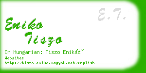 eniko tiszo business card
